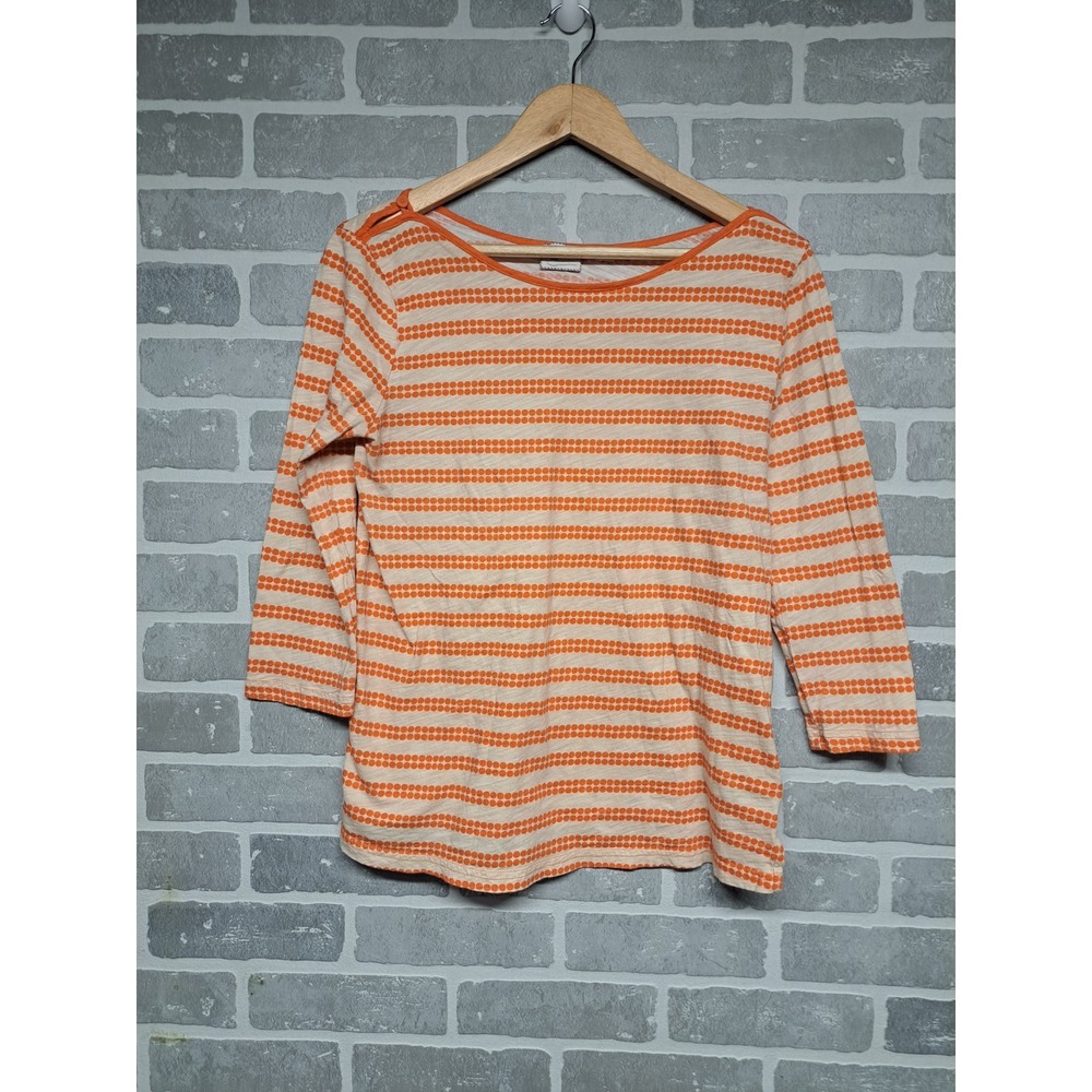 Anthropologie Postmark Orange Polka Dot Pattern‎ Top Women's Size Medium